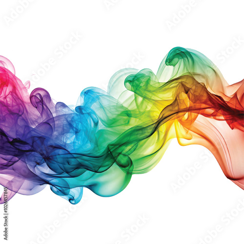 3d colorful smoke splash png design