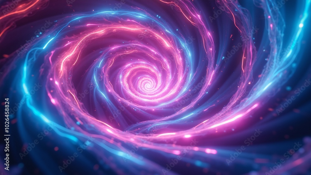 Dynamic neon vortex with vibrant blue pink and purple hues merging seamlessly Dynamic neon vortex with vibrant blue pink and purple hues merging seamlessly