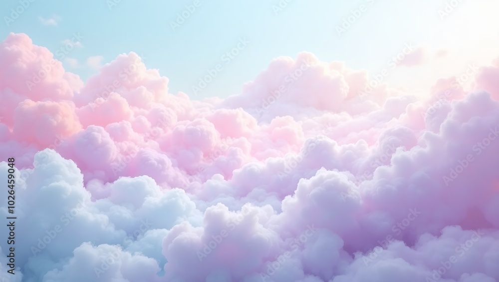 Mesmerizing pastel clouds in dreamy hues of pink lavender and baby blue Mesmerizing pastel clouds in dreamy hues of pink lavender and baby blue