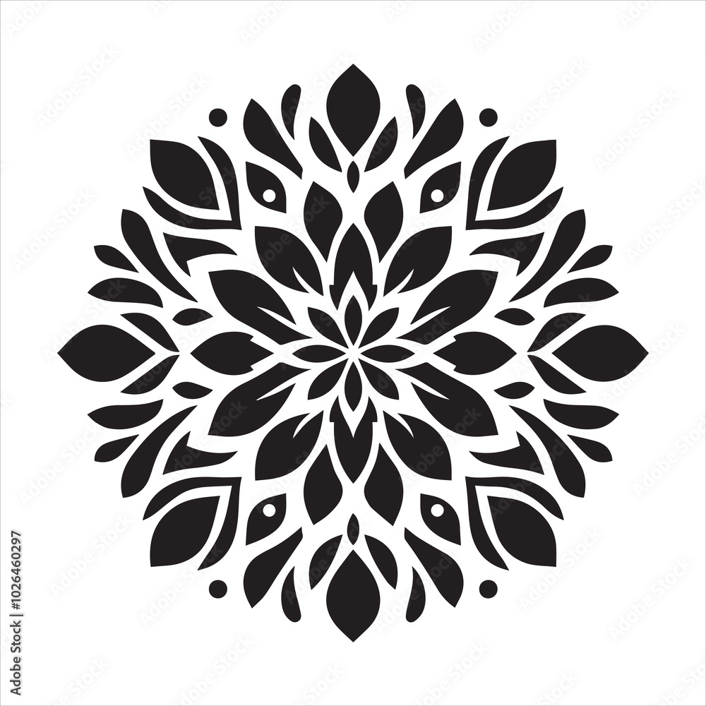 Elegant Blooms: Flower Silhouette Art Elegant Blooms: Flower Silhouette Art