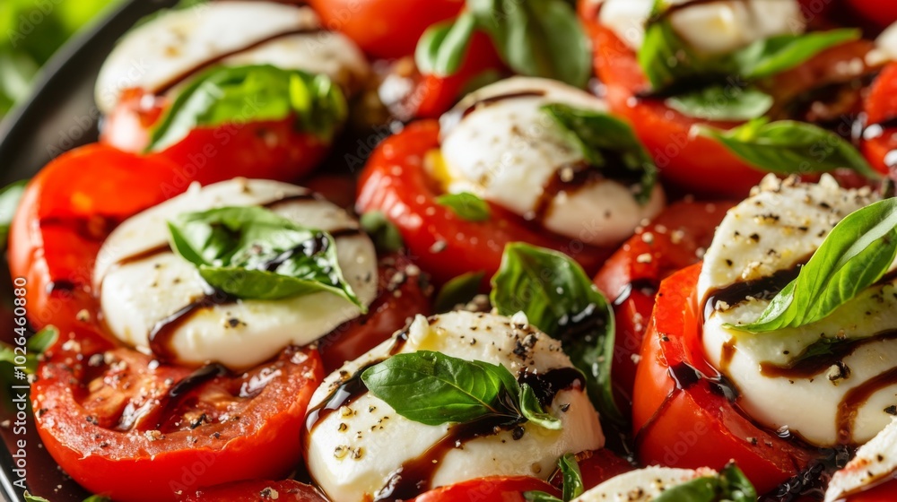 Fresh Caprese Salad with Mozzarella and Tomatoes Fresh Caprese Salad with Mozzarella and Tomatoes