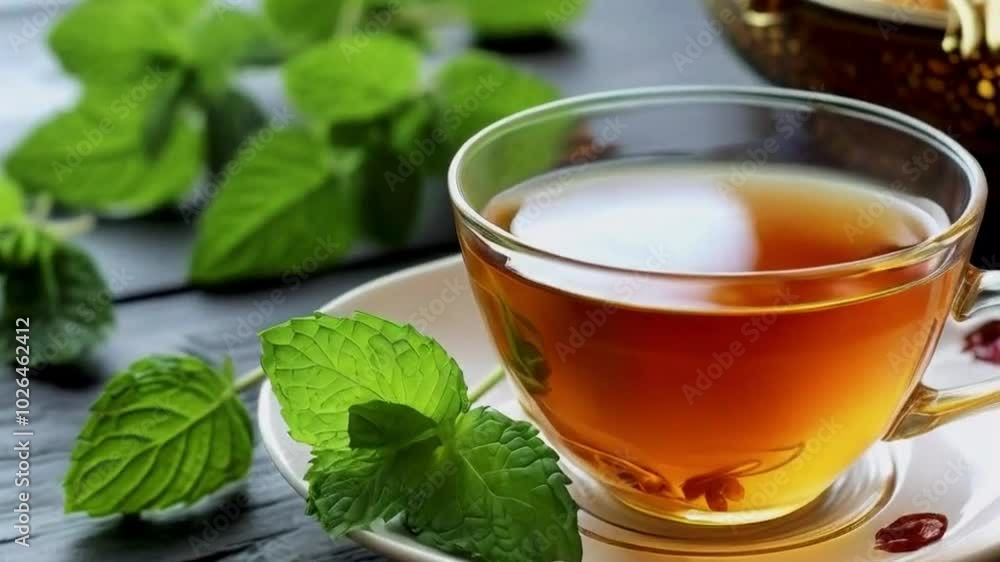 Rejuvenating Lycium Chinese Tea with Refreshing Mint Rejuvenating Lycium Chinese Tea with Refreshing Mint