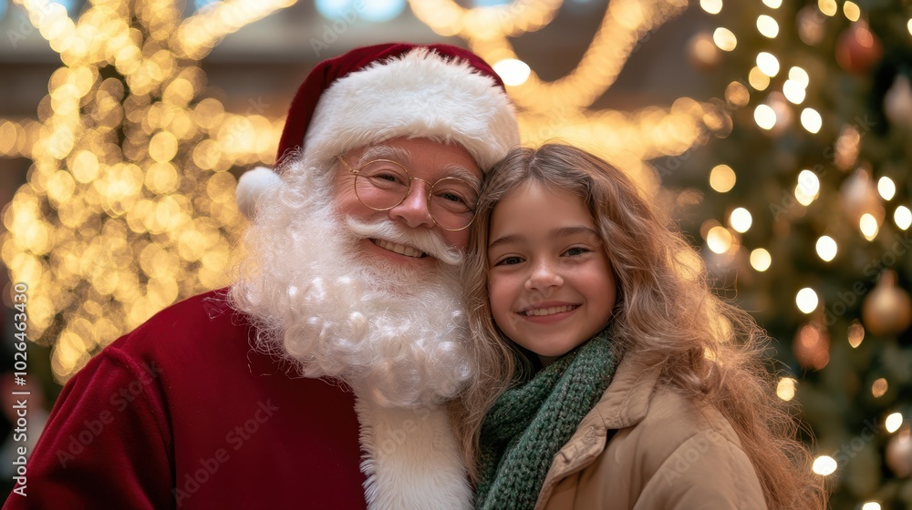 The Santa and Child Smiles The Santa and Child Smiles