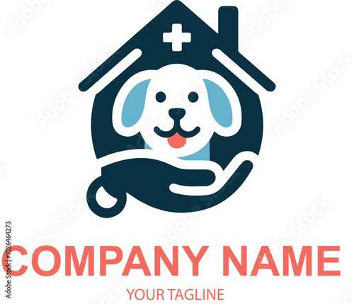 vector pet logo design 