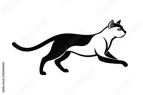 Solid color Snowshoe animal vector design