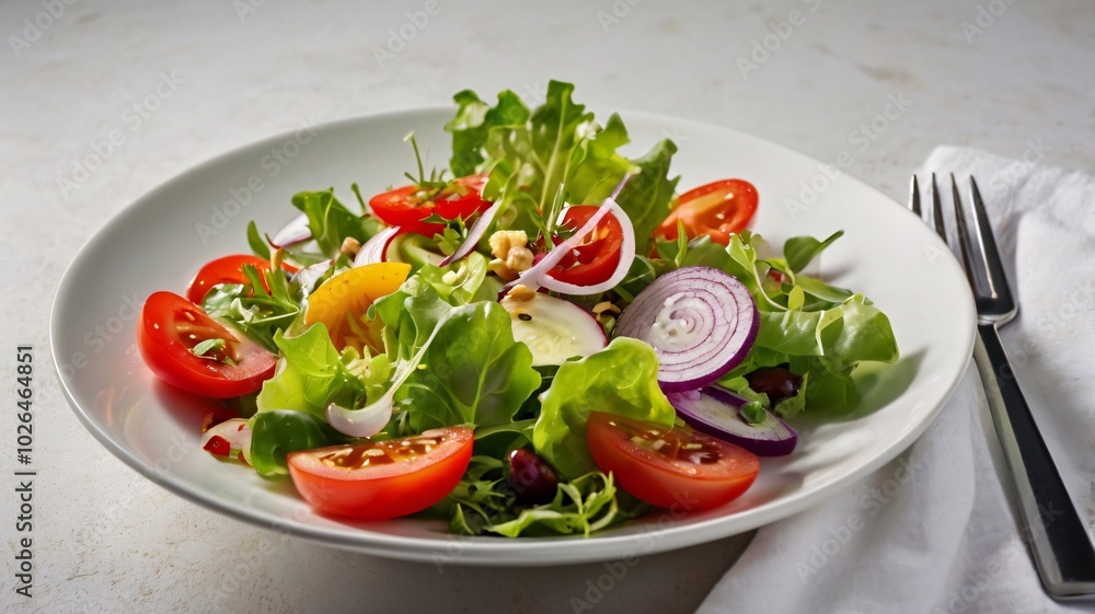 gourmet salad with fresh vegetables gourmet salad with fresh vegetables