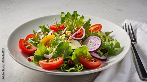 gourmet salad with fresh vegetables