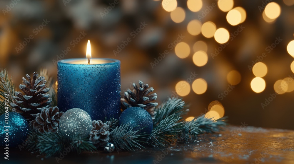The Blue Candle with Bokeh The Blue Candle with Bokeh