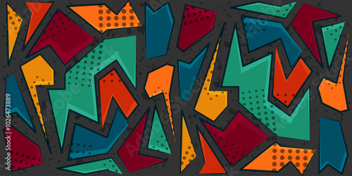 Abstract Colorful Retro Backround, Grunge Texture, Graffiti, EPS 10, Shapes, Color, Texture,Creative, Repeat, Artwork, Vector