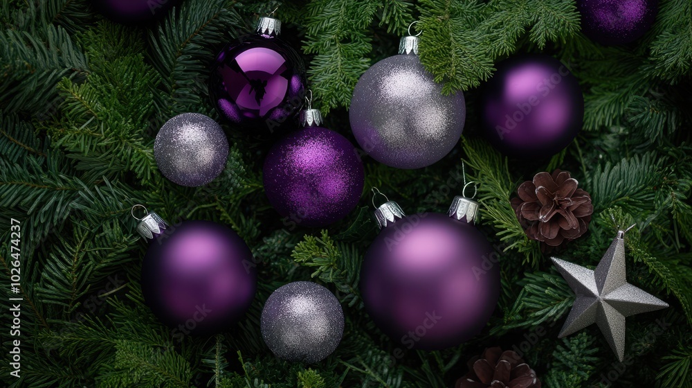 The Purple Christmas Ornament Display The Purple Christmas Ornament Display