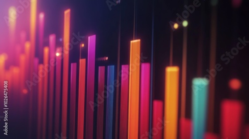 Vibrant Data Visualization with Colorful Bars