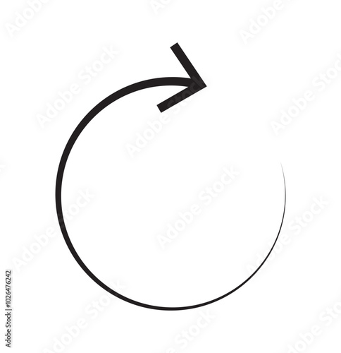 Circle Arrow icon set vector illustration, refresh, reload, Set of circle arrows rotating, different circular arrows of black color isolated, recycle sign, Arrow clock wise rotating symbol, arrow sign