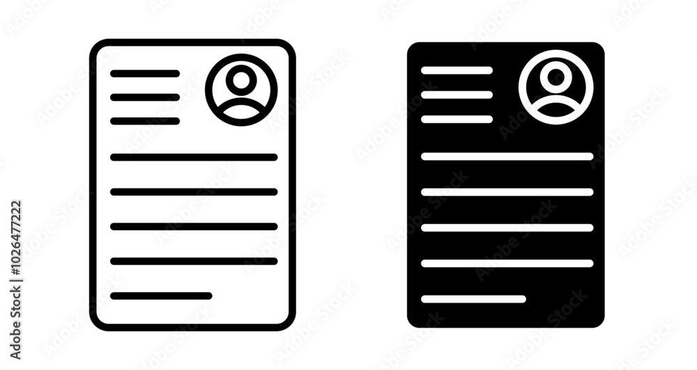 Job description Icons set in solid and thin line style Job description Icons set in solid and thin line style