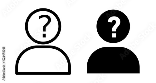 Anonymous Icons set in solid and thin line style