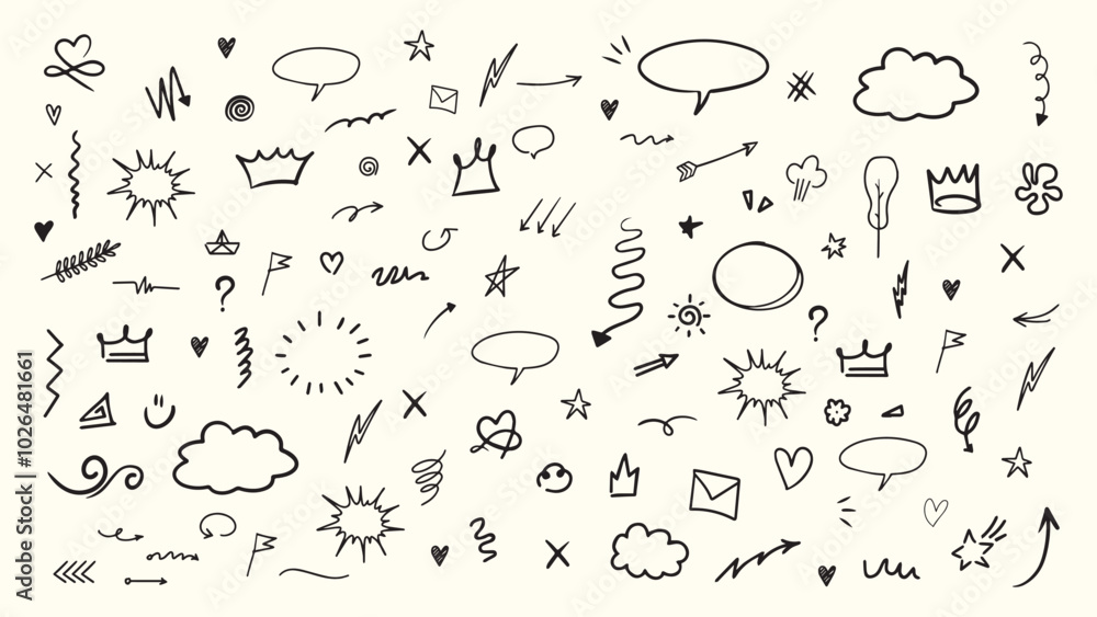 Doodle elements collection Doodle elements collection