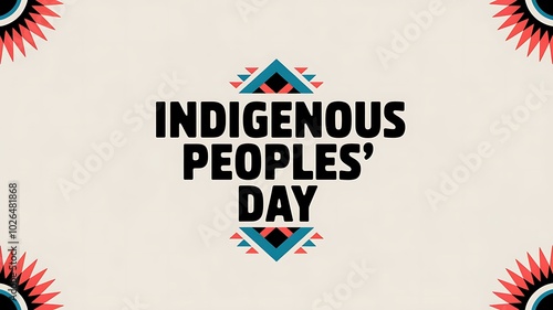 Indigenous Peoples' Day Poster with Geometric Designs photo