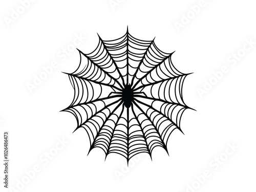 Spider Web Silhouette Set for Halloween | High-Resolution Vector Clipart