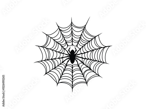 Spider Web Silhouette Set for Halloween | High-Resolution Vector Clipart