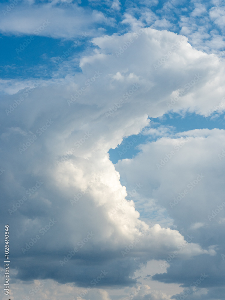 dramatic rain clouds over the blue sky dramatic rain clouds over the blue sky