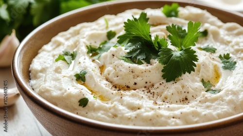 Creamy Dip with Fresh Herbs and Garlic