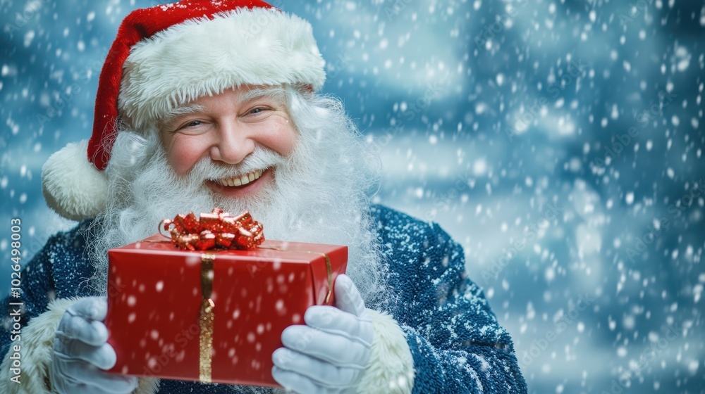 The Santa with Christmas Present The Santa with Christmas Present