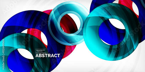 Circles, round elements, ring shapes premium background. Vector Illustration For Wallpaper, Banner, Background, Card, Book Illustration, landing page