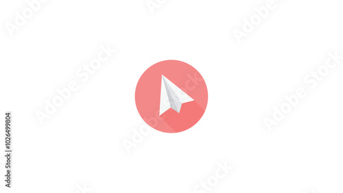 Free Download send flat icon isolated on a white background - GFXLoad