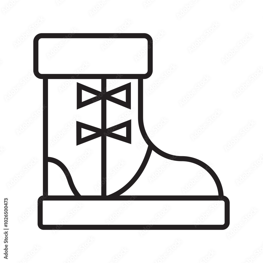 boot line icon. linear style sign for mobile concept and web design. boot line icon. linear style sign for mobile concept and web design.