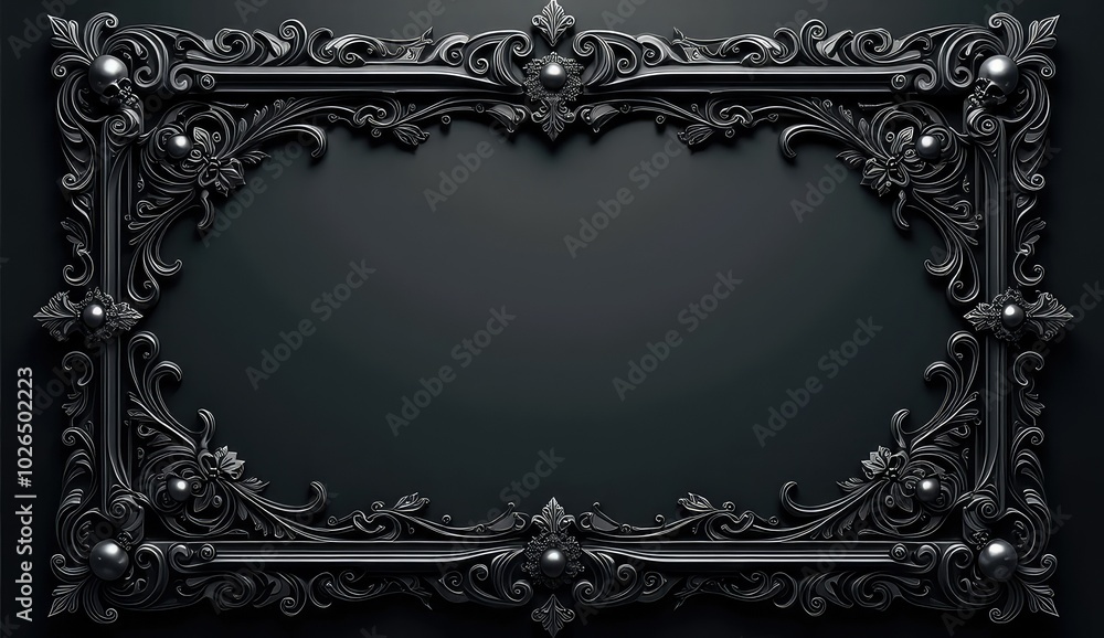 gothic halloween invitation with ornate skull gothic halloween invitation with ornate skull