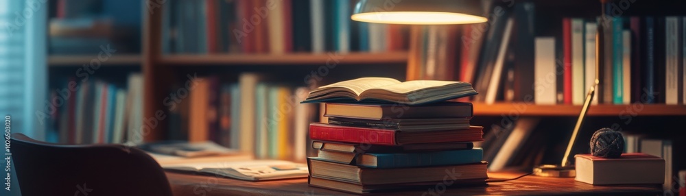 Study session with vibrant books, cozy setup. Study session with vibrant books, cozy setup.