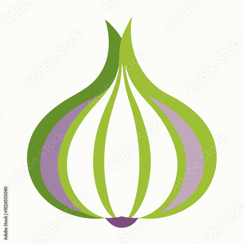 Garlic Allium sativum creative vector design