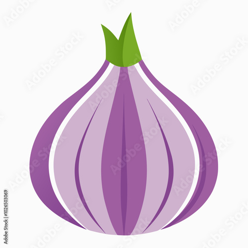 Garlic Allium sativum creative vector design
