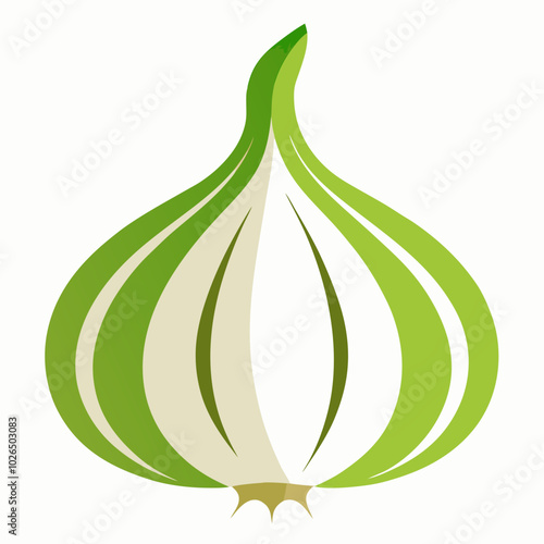 Garlic Allium sativum creative vector design