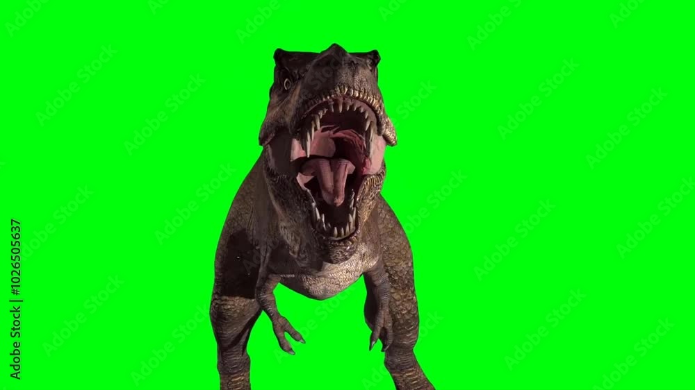 Tyrannosaurus Rex Roaring On Green Screen 28 Tyrannosaurus Rex Roaring On Green Screen 28