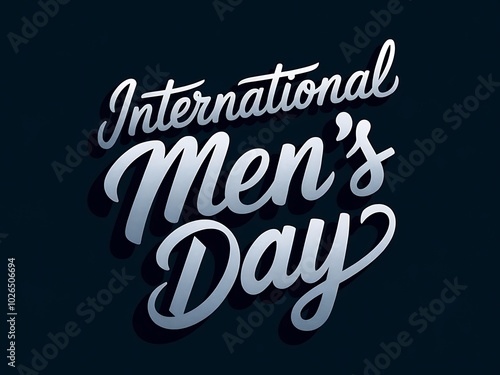 Stylized Text Illustration of International Men's Day