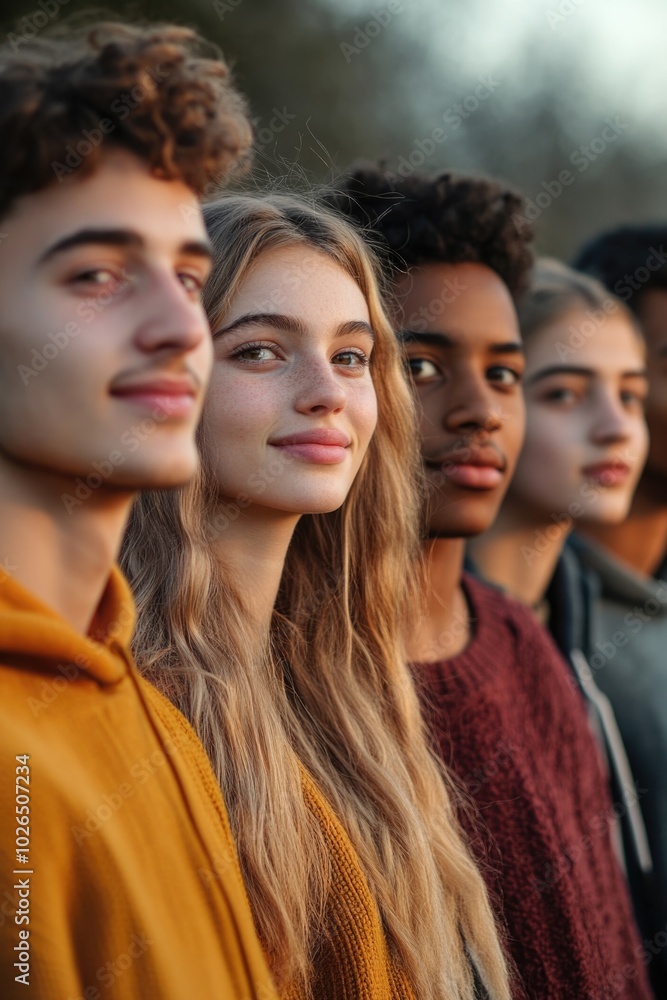 A group of young adults standing in a row, possibly at an event or gathering A group of young adults standing in a row, possibly at an event or gathering