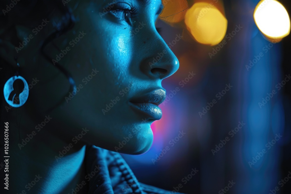 A close-up view of a person's ears with piercings, suitable for use in beauty or fashion editorial content A close-up view of a person's ears with piercings, suitable for use in beauty or fashion editorial content