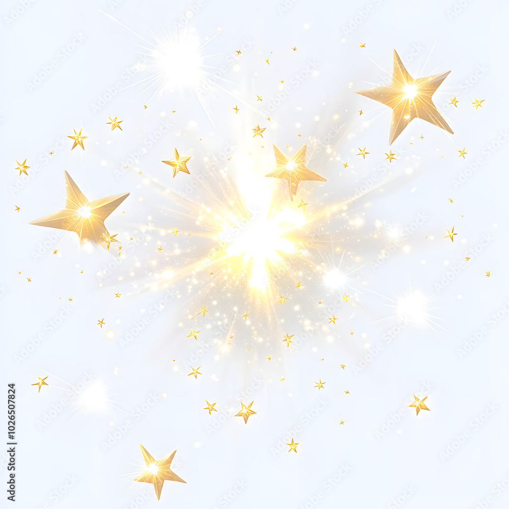 Shining stars isolated on a transparent white background PNG Shining stars isolated on a transparent white background PNG