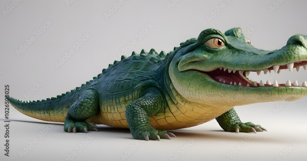 cute crocodile on a white background cute crocodile on a white background