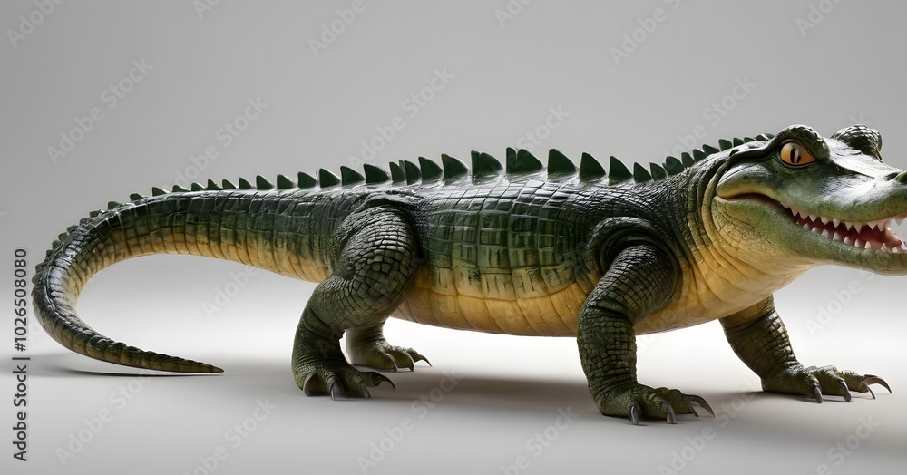 Obraz premium cute crocodile on a white background