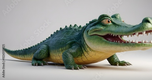 cute crocodile on a white background