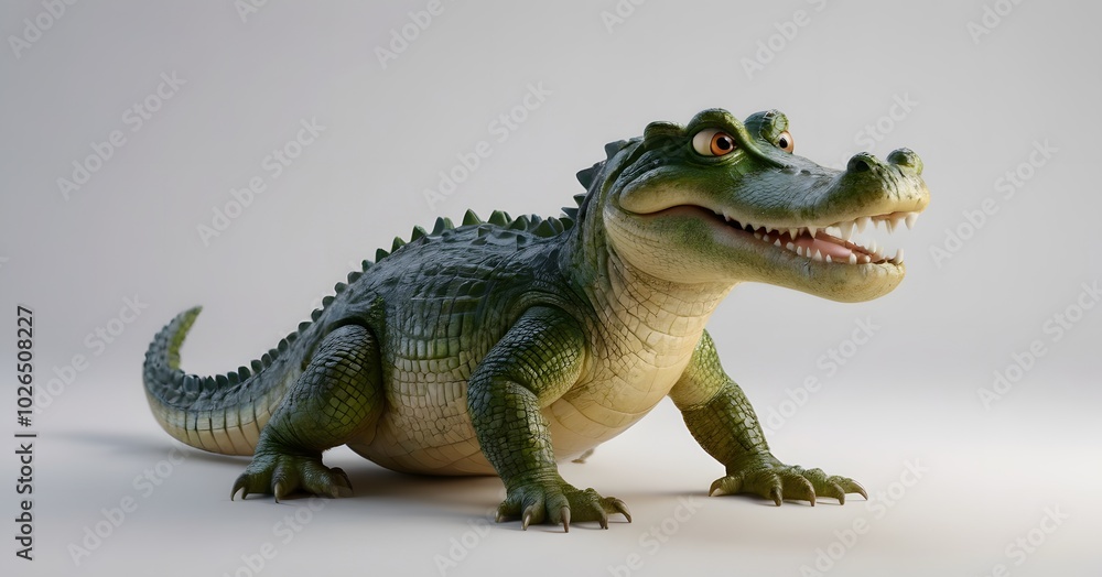 cute crocodile on a white background cute crocodile on a white background