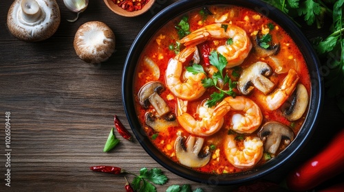 Wallpaper Mural Savory Shrimp and Mushroom Dish in Bowl Torontodigital.ca