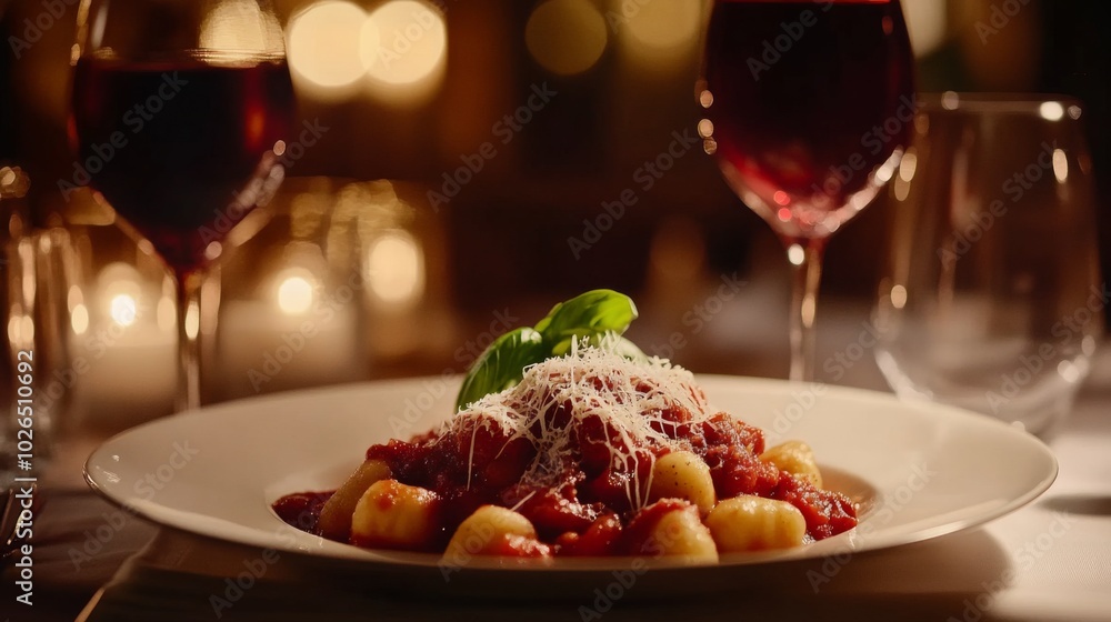 Delicious Gnocchi with Tomato Sauce and Wine Delicious Gnocchi with Tomato Sauce and Wine