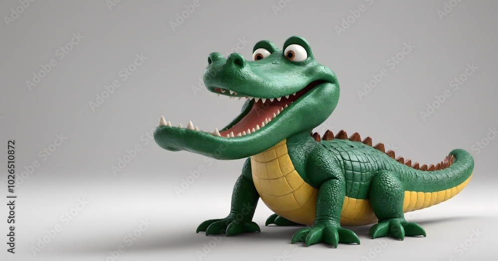 cute crocodile on a white background cute crocodile on a white background