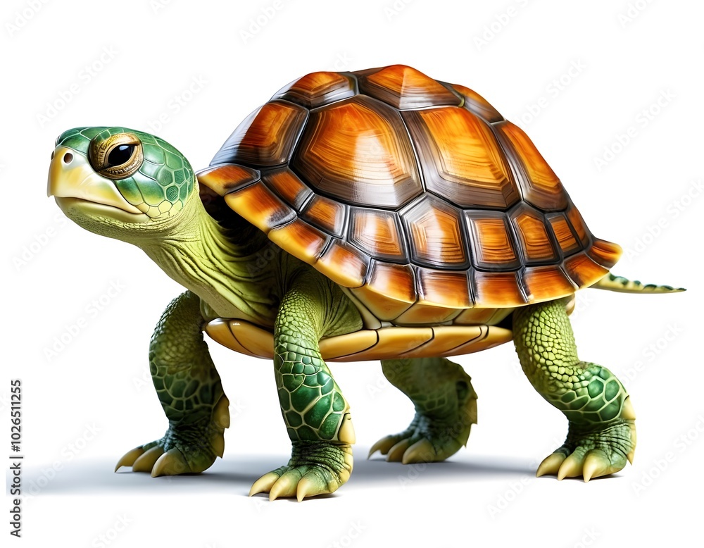 Obraz premium AI generated cute turtle on a white background