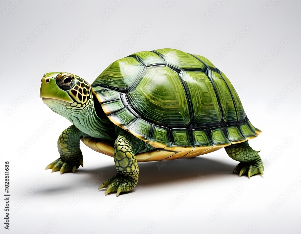 Obraz premium AI generated cute turtle on a white background