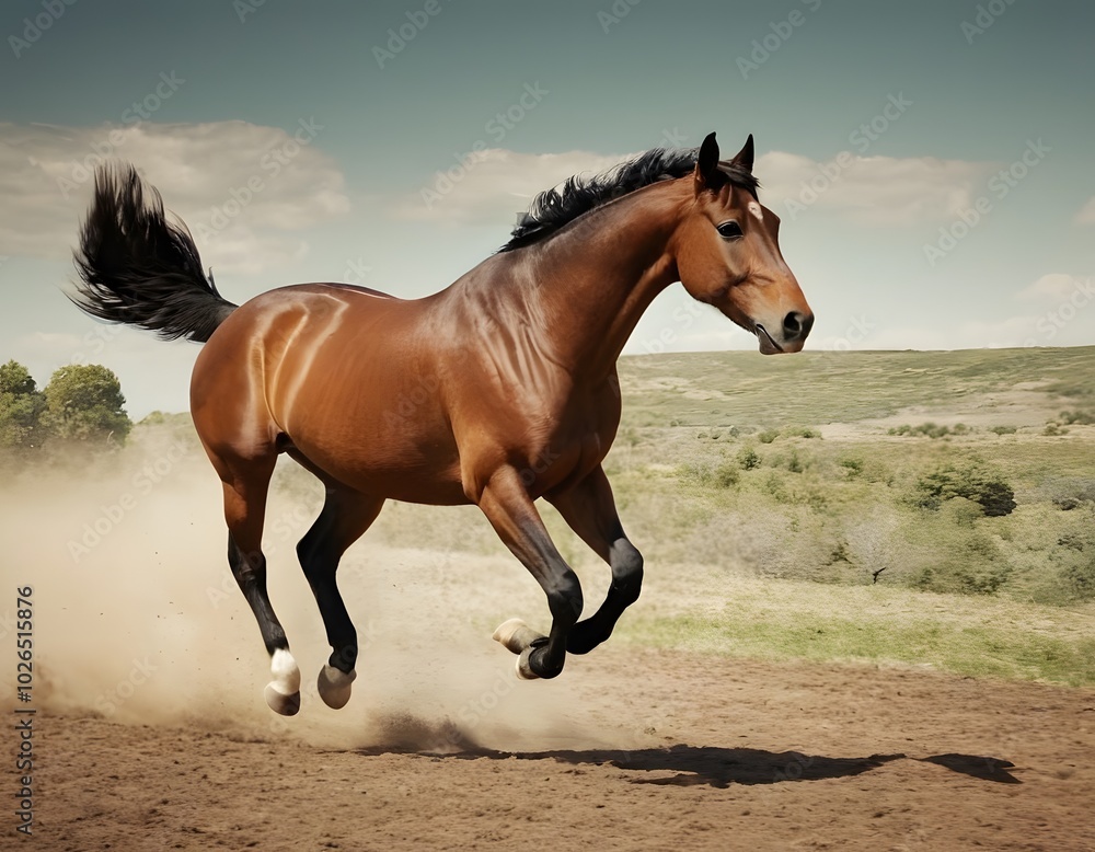 AI generated horse jumping AI generated horse jumping