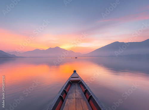 Fototapeta Naklejka Na Ścianę i Meble -  House boats on the dal lake in Srinagar