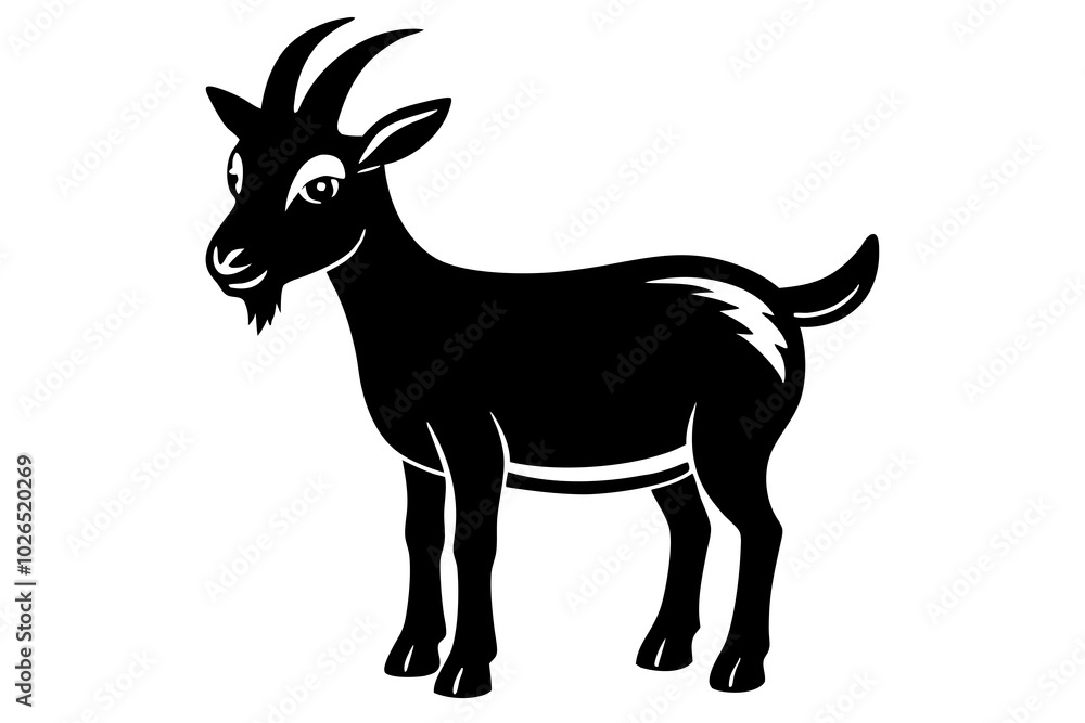 silhouette of a goat silhouette of a goat